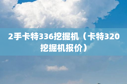 2手卡特336挖掘机（卡特320挖掘机报价）