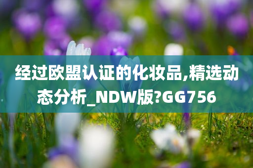 经过欧盟认证的化妆品,精选动态分析_NDW版?GG756