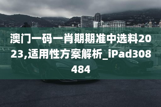 澳门一码一肖期期准中选料2023,适用性方案解析_iPad308484