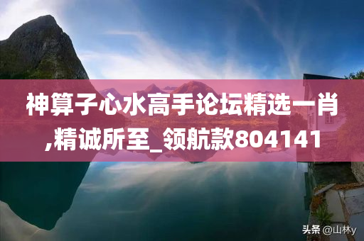 神算子心水高手论坛精选一肖,精诚所至_领航款804141