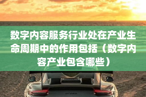 数字内容服务行业处在产业生命周期中的作用包括（数字内容产业包含哪些）