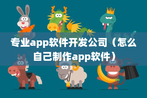 专业app软件开发公司（怎么自己制作app软件）