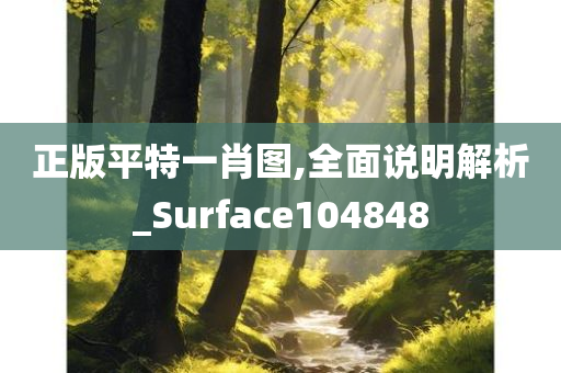 正版平特一肖图,全面说明解析_Surface104848