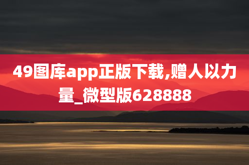 49图库app正版下载,赠人以力量_微型版628888