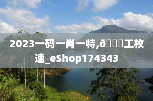 2023一码一肖一特,🐎工枚速_eShop174343