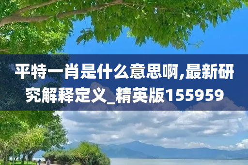 平特一肖是什么意思啊,最新研究解释定义_精英版155959