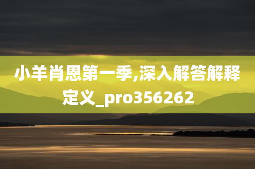 小羊肖恩第一季,深入解答解释定义_pro356262