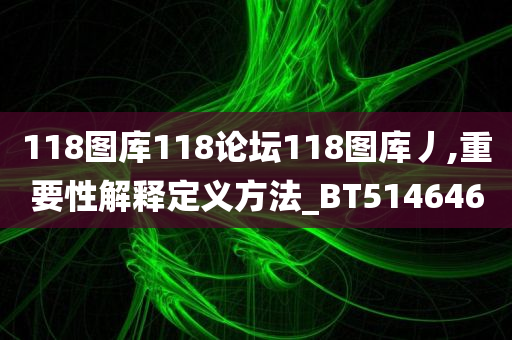 118图库118论坛118图库丿,重要性解释定义方法_BT514646