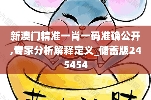 新澳门精准一肖一码准确公开,专家分析解释定义_储蓄版245454