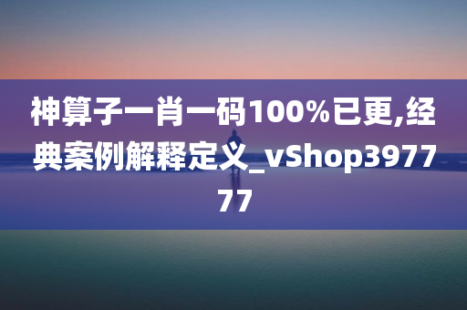 神算子一肖一码100%已更,经典案例解释定义_vShop397777