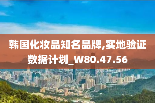 韩国化妆品知名品牌,实地验证数据计划_W80.47.56