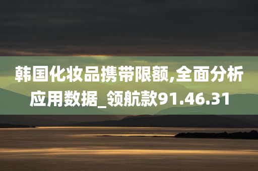 韩国化妆品携带限额,全面分析应用数据_领航款91.46.31