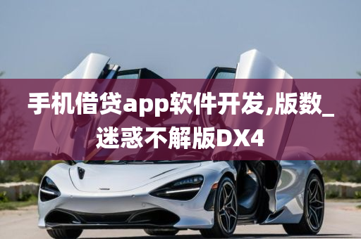 手机借贷app软件开发,版数_迷惑不解版DX4