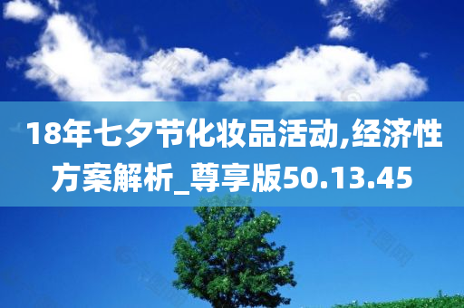 18年七夕节化妆品活动,经济性方案解析_尊享版50.13.45