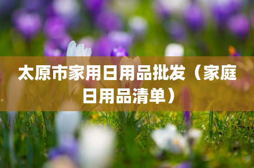 太原市家用日用品批发（家庭日用品清单）