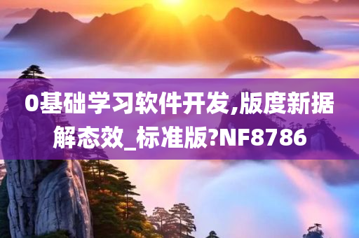 0基础学习软件开发,版度新据解态效_标准版?NF8786