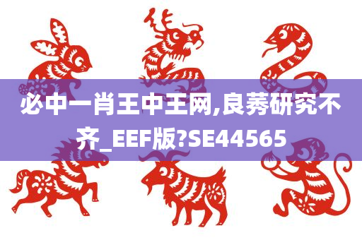 必中一肖王中王网,良莠研究不齐_EEF版?SE44565