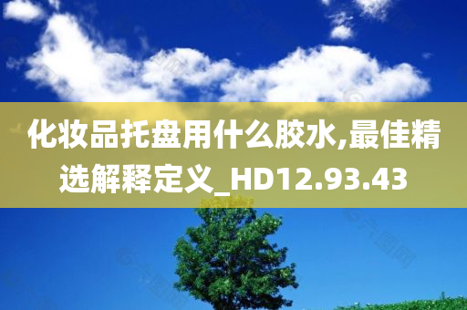 化妆品托盘用什么胶水,最佳精选解释定义_HD12.93.43