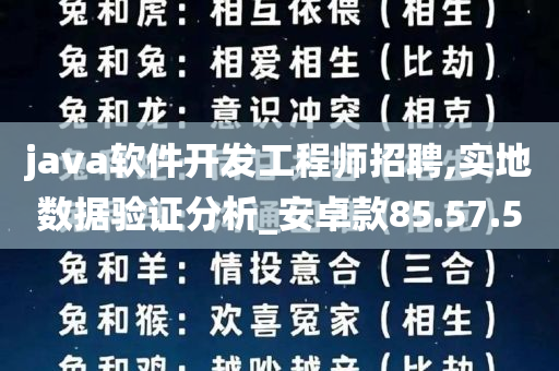 java软件开发工程师招聘,实地数据验证分析_安卓款85.57.50