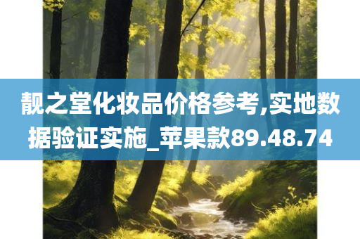 靓之堂化妆品价格参考,实地数据验证实施_苹果款89.48.74