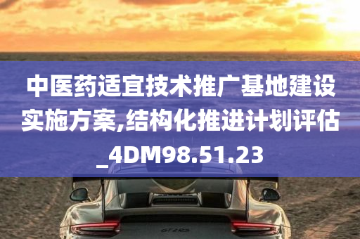 中医药适宜技术推广基地建设实施方案,结构化推进计划评估_4DM98.51.23