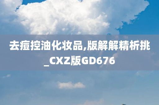 去痘控油化妆品,版解解精析挑_CXZ版GD676