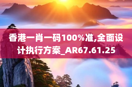 香港一肖一码100%准,全面设计执行方案_AR67.61.25