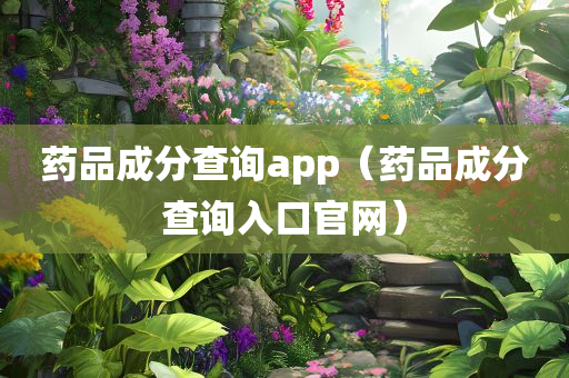 药品成分查询app（药品成分查询入口官网）