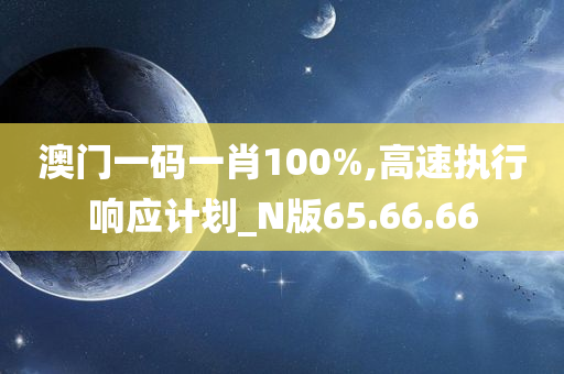 澳门一码一肖100%,高速执行响应计划_N版65.66.66