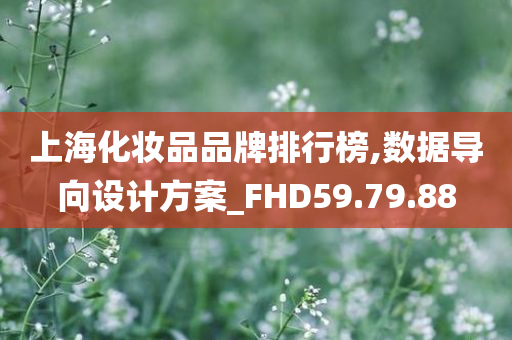 上海化妆品品牌排行榜,数据导向设计方案_FHD59.79.88