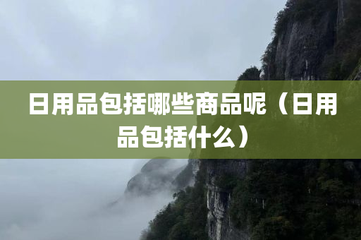 日用品包括哪些商品呢（日用品包括什么）