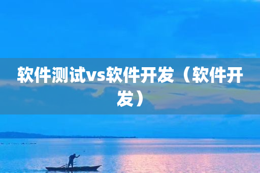 软件测试vs软件开发（软件开发）