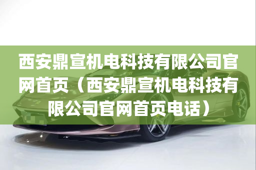 西安鼎宣机电科技有限公司官网首页（西安鼎宣机电科技有限公司官网首页电话）