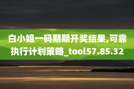 白小姐一码期期开奖结果,可靠执行计划策略_tool57.85.32