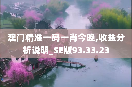 澳门精准一码一肖今晚,收益分析说明_SE版93.33.23