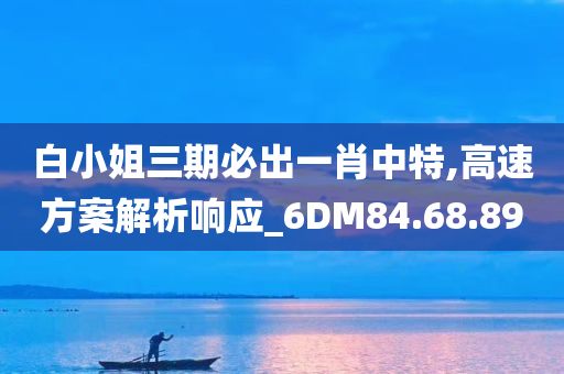 白小姐三期必出一肖中特,高速方案解析响应_6DM84.68.89