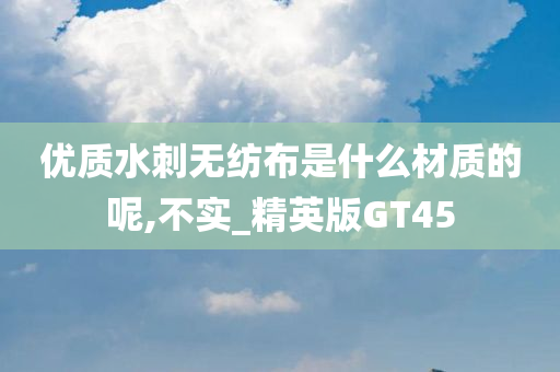 优质水刺无纺布是什么材质的呢,不实_精英版GT45