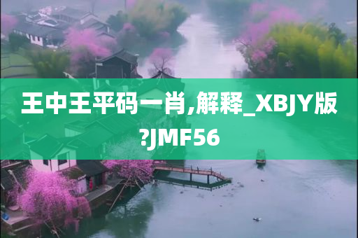 王中王平码一肖,解释_XBJY版?JMF56