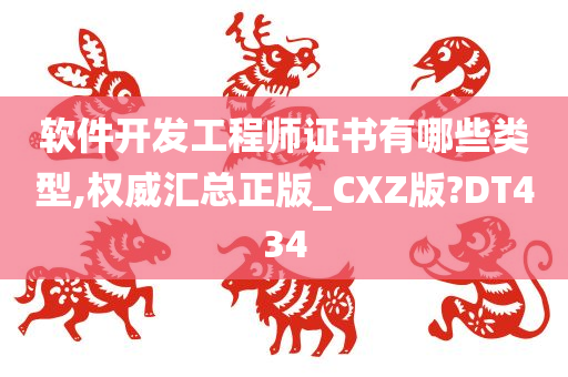 软件开发工程师证书有哪些类型,权威汇总正版_CXZ版?DT434