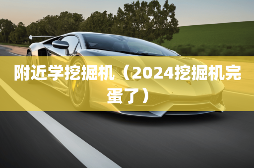 附近学挖掘机（2024挖掘机完蛋了）