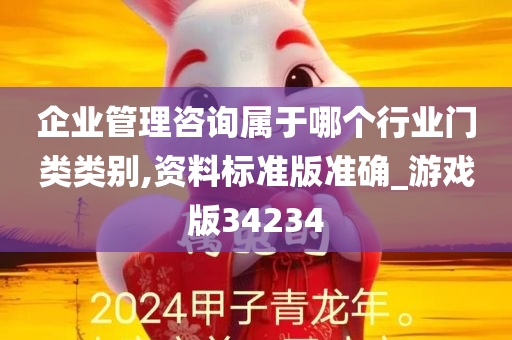 企业管理咨询属于哪个行业门类类别,资料标准版准确_游戏版34234