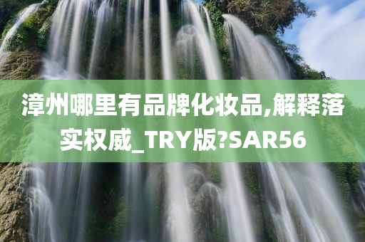 漳州哪里有品牌化妆品,解释落实权威_TRY版?SAR56