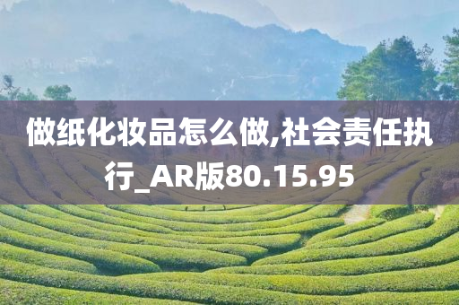 做纸化妆品怎么做,社会责任执行_AR版80.15.95