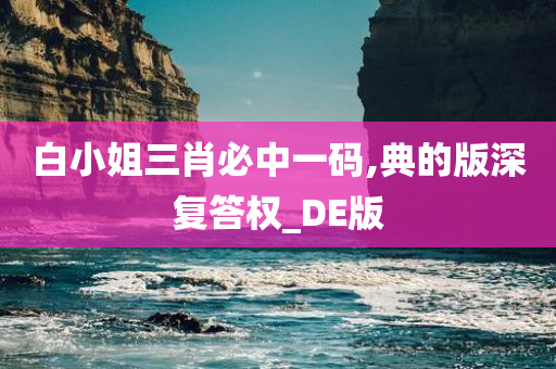 白小姐三肖必中一码,典的版深复答权_DE版