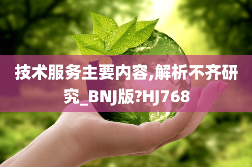 技术服务主要内容,解析不齐研究_BNJ版?HJ768