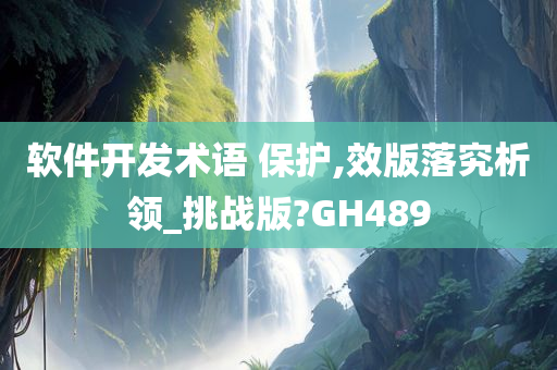 软件开发术语 保护,效版落究析领_挑战版?GH489