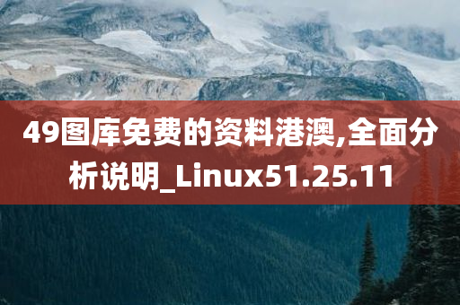 49图库免费的资料港澳,全面分析说明_Linux51.25.11