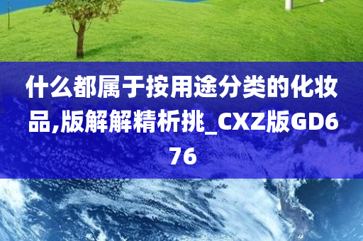 什么都属于按用途分类的化妆品,版解解精析挑_CXZ版GD676