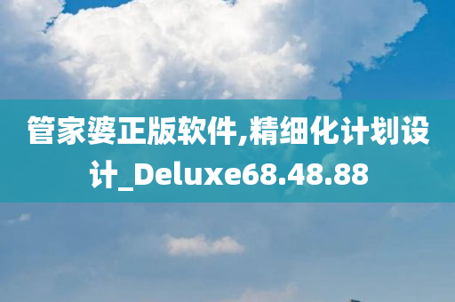 管家婆正版软件,精细化计划设计_Deluxe68.48.88