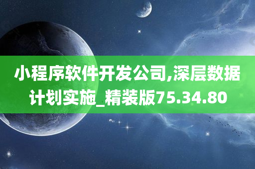 小程序软件开发公司,深层数据计划实施_精装版75.34.80